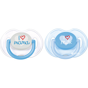 хороша модель Пустушка Philips AVENT Classic I love 0-6 міс 2 шт (SCF172/50_blue)