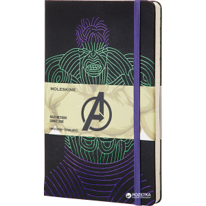 Записная книга Moleskine Avengers 13 х 21 см 240 страниц в линейку Hulk (8055002852715) надежный