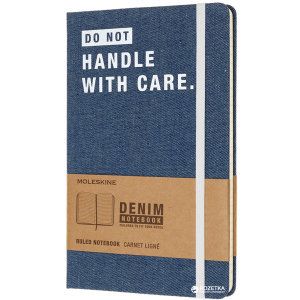 Нотатник Moleskine Denim 13 х 21 см 240 сторінок у лінійку Handle With Care (8058341710746) ТОП в Ужгороді