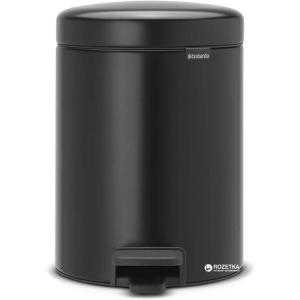 Відро для сміття Brabantia Pedal Bin 5 л Matt Black (112928) ТОП в Ужгороді