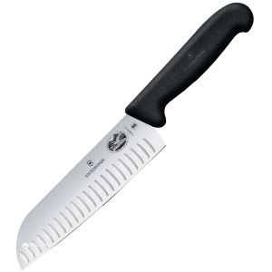 Профессиональный нож Victorinox Fibrox Santoku 170 мм Black (5.2523.17) лучшая модель в Ужгороде