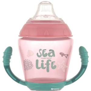 Кухоль Canpol babies непроливайка з м'яким силіконовим носиком Sea Life рожева 230 мл (56/501_pin) краща модель в Ужгороді