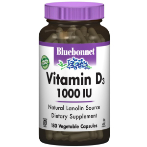 Вітаміни Bluebonnet Nutrition Вітамін D3 1000IU 180 гелевих капсул (743715003132) ТОП в Ужгороді