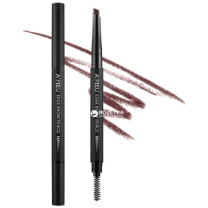 Карандаш для бровей A'pieu Edge Brow Pencil Темно-коричневый 0.35 г (8806185751827) ТОП в Ужгороде