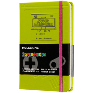 Записная книга Moleskine Super Mario 9 х 14 см 192 страницы в линейку Зелёная (8058647621166)