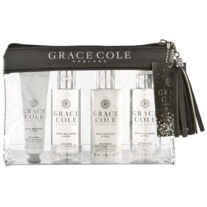 Набір для жінок Grace Cole Travel Set White Nectarine & Pear + косметичка (5055443697510) краща модель в Ужгороді