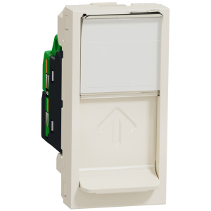 Розетка RJ45 1-модульна Schneider Electric Unica New Studio категорія 6 ​​UTP Бежева (NU341444) в Ужгороді