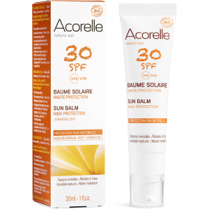 Сонцезахисний бальзам для обличчя Acorelle SPF30 органічний 30 мл (3700343046037) краща модель в Ужгороді