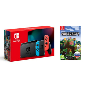 Nintendo Switch Neon blue/red - Оновлена ​​версія + Гра Minecraft краща модель в Ужгороді