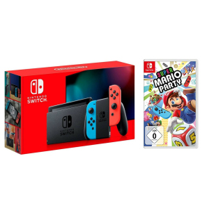 Nintendo Switch Neon blue/red - Обновлённая версия + Super Mario Party + чехол лучшая модель в Ужгороде