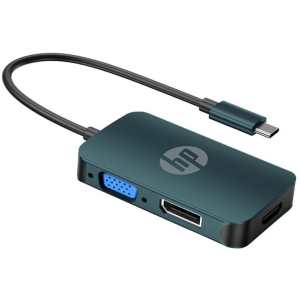 Перехідник HP USB3.1 Type-C - HDMI/VGA/DP 0.2 м Чорний (DHC-CT200)