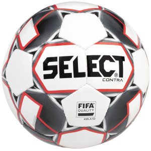 Мяч футбольный Select Contra FIFA (014) №4 White-Red (5703543200702) лучшая модель в Ужгороде