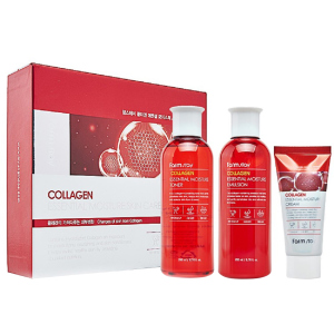 Набір для обличчя на основі колагену FarmStay Collagen Essential Moisture Skin Care 3 Set (8809426959464) краща модель в Ужгороді