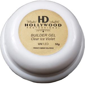 Гель для нарощування нігтів HD Hollywood Builder Gel Clear Ice Violet 50 мл (HD-ГСС50) (2200212225439) краща модель в Ужгороді