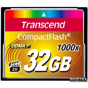 Transcend CompactFlash 32GB 1000x (TS32GCF1000) краща модель в Ужгороді