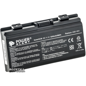 Акумулятор PowerPlant для Asus X51H Black (11.1V/5200mAh/6Cells) (NB00000011) в Ужгороді