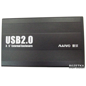 Зовнішня кишеня Maiwo для HDD 3.5 " SATA USB 2.0 Black (K3502-U2S) ТОП в Ужгороді