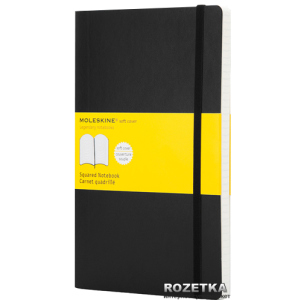 Нотатник Moleskine Classic 13 х 21 см 192 сторінки в клітинку Чорна (9788883707186) краща модель в Ужгороді