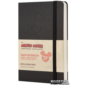 Записная книга Moleskine Disney 9 х 14 см 192 страницы без линовки Черная (9788866137894) в Ужгороде