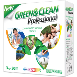 Пральний порошок Green&amp;Clean Professional для кольорового одягу 3 кг (4823069700478) ТОП в Ужгороді