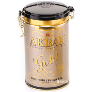 Чай чорний листовий Akbar Gold 450 г у бляшаній банці (5014176001780) краща модель в Ужгороді