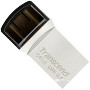 Transcend JetFlash 890 64GB USB 3.1 / Type-C Silver (TS64GJF890S) краща модель в Ужгороді