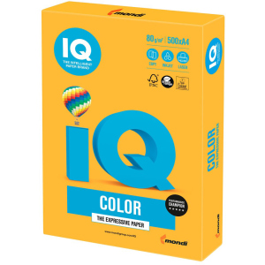 Бумага IQ Color Neon Orange оранжевый А4 80г/м2 500 листов (9003974411880) надежный