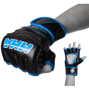 Перчатки MMA PowerPlay 3055 M Black/Blue (PP_3055_M_Blue) надежный