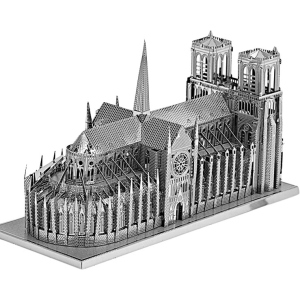 Конструктор Piececool Коллекционная модель Notre Dame Cathedral Paris silver version 114 деталей (P016-S) (6927897200389) в Ужгороде