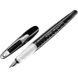 Ручка перова для правши Herlitz My.Pen Black-White Синя Чорний корпус (10999746) в Ужгороді