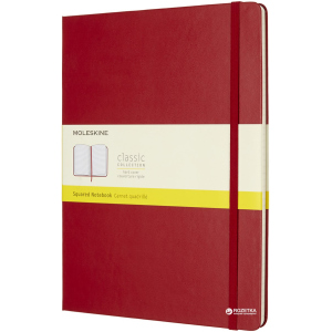 Нотатник Moleskine Classic 19 х 25 см 192 сторінки в клітинку Червона (8055002855099)