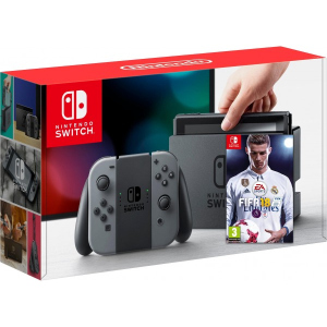 купити Nintendo Switch Gray + Гра FIFA 18 (російська версія)