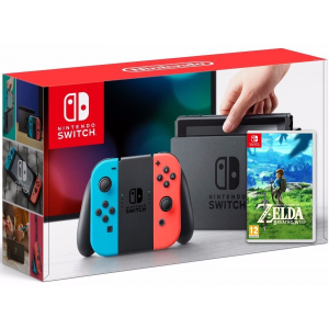 Nintendo Switch Neon Blue-Red + Игра The Legend of Zelda: Breath of the Wild (русская версия) лучшая модель в Ужгороде