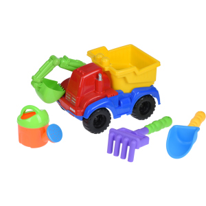 Набор для игры с песком Same Toy с Экскаватором 30 см красным 4 предмета (HY-1810WUt-1) лучшая модель в Ужгороде