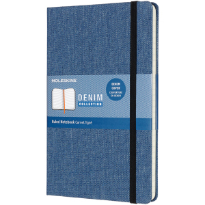 Записная книга Moleskine Denim 13 х 21 см 240 страниц в линейку Антверпен Синий (8058647626246)