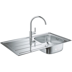 Кухонна мийка GROHE Sink K200 860x500 31562SD0 (31552SD0 сатин із змішувачем BauEdge 31367000) в Ужгороді