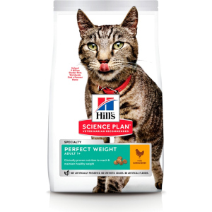 Сухий корм для кішок схильних до ожиріння Hill's Science Plan Feline Adult Perfect Weight з куркою - 2.5 кг (604079) (52742025827)