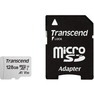 Transcend 300S microSDXC 128GB UHS-I U3 + SD-адаптер (TS128GUSD300S-A) ТОП в Ужгороді