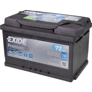 Автомобильный аккумулятор Exide Premium 6СТ-72 Н (EA722) 72 Ач (-/+) Euro 720 А (EA722)