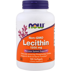Амінокислота Now Foods Лецитин 1200 мг 100 желатинових капсул (733739022103) рейтинг