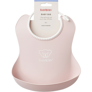 Слюнявчик мягкий BabyBjorn Baby Bib Powder Pink Розовый (46364) (7317680463647) лучшая модель в Ужгороде