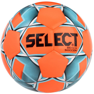 М'яч для пляжного футболу Select Beach Soccer New (314) №5 Orange-Blue (5703543199181) краща модель в Ужгороді