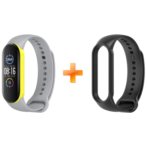 Xiaomi Mi Band 5 MiJobs Dual Color Grey/Yellow (MJ5-DSS001GY) краща модель в Ужгороді