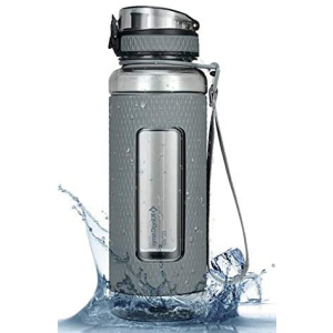 Бутылка для воды KingCamp Silicon Tritan Bottle KA1144 1 л Medium grey (KA1144_MEDIUMGREY) лучшая модель в Ужгороде