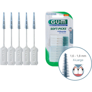 Набор межзубных щеток GUM Soft-Picks с фторидом 1.6-1.8 мм 40 шт (7630019900942)