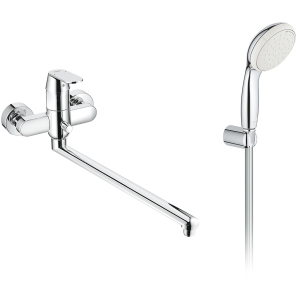 Змішувач для ванни з душовим гарнітуром GROHE Eurosmart Cosmo 26129004 (32847000+26164001) краща модель в Ужгороді