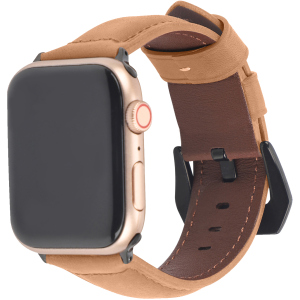 Ремешок Promate Stitch-42ML для Apple Watch 42-44 мм 1/2/3/4/5/6/SE Light Brown (stitch-42ml.lightbrown) лучшая модель в Ужгороде