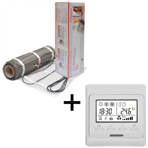 Теплый пол Hemstedt двухжильный мат DH 4 м2 + терморегулятор программируемый E51 лучшая модель в Ужгороде