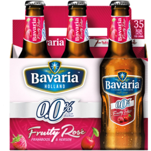 Упаковка пива Bavaria Fruity Rose безалкогольное светлое фильтрованное 0.0 % 0.25 л. x 24 шт (87316728) надежный