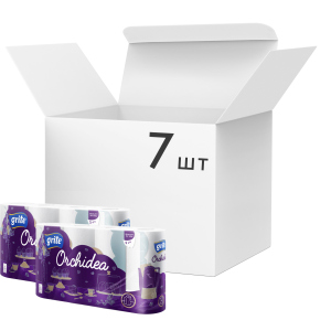 Упаковка бумажных полотенец Grite Orchidea Gold 3 слоя 77 листов 7 шт по 4 рулона (4770023348422) лучшая модель в Ужгороде
